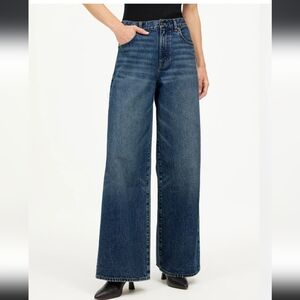 Madewell Blue Concho Wash Superwide-Leg Women Denim Jeans Size 26